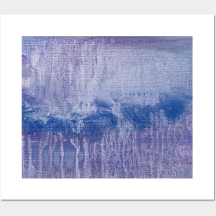 Blue Purple Indigo Abstract Art Posters and Art